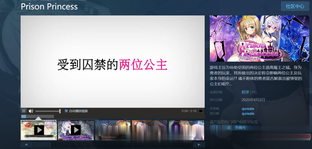 【解谜SLG/中文/全动态】监牢公主 Prison Princess STEAM官中破解版【500M】【全CV】 畅玩游戏 预览第2张-XACG动漫资源社——中文ACG动漫游戏社区