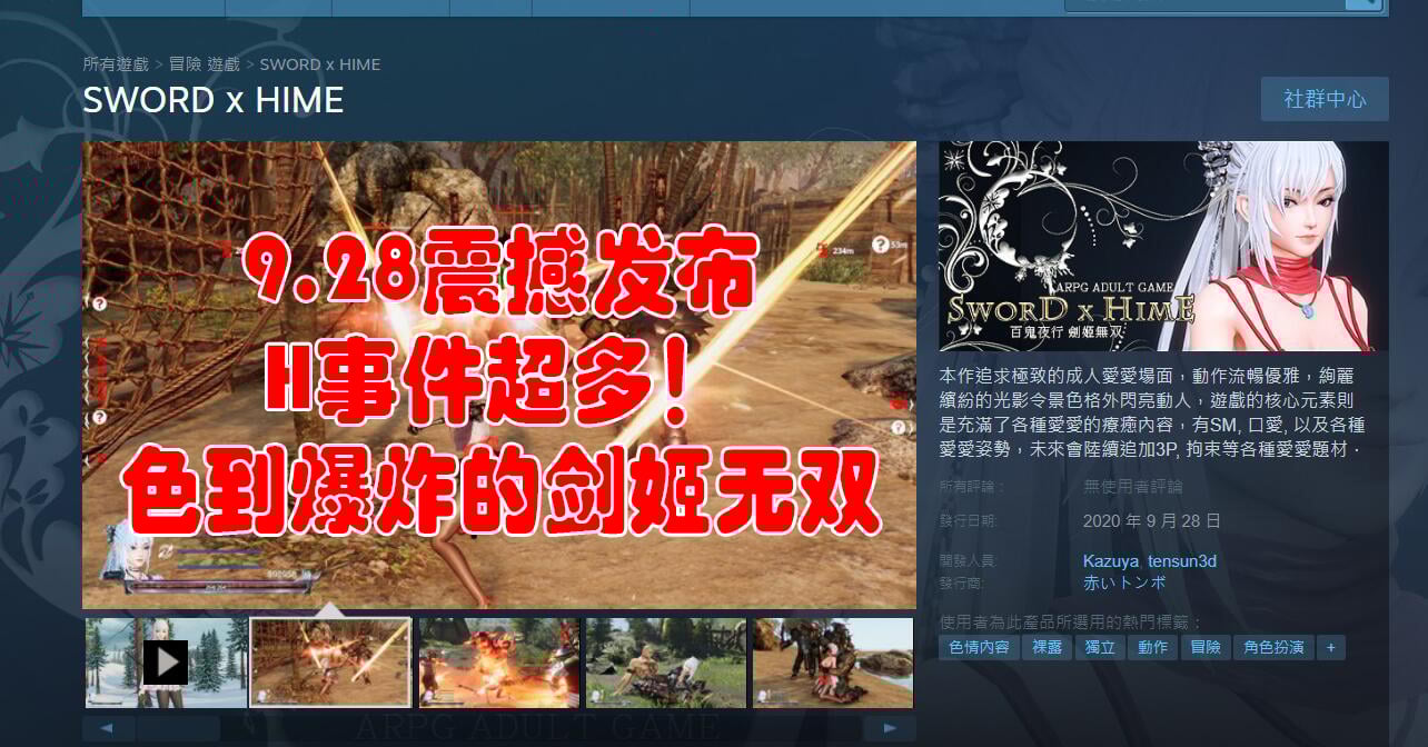 【极品ACT/中文/3D】SwordxHime劍姬無双 官方中文步兵版/付全开存档【9G/新作/全CV】 畅玩游戏 预览第3张