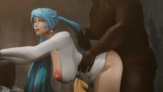 [3D/无修/CV] Nythra3D 6月新作：娑娜+艾希+黑百合+萨勒芬妮 性感御姐黑色巨根激情爆肏 [1G/FM/WY]