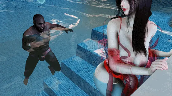 [3D/隐奸/NTR] 牛头人爱好者：落榜女-泳池NTR 性感女友在泳池内被黑鬼侵犯中出 [中字] [6.3G/FM/WY]