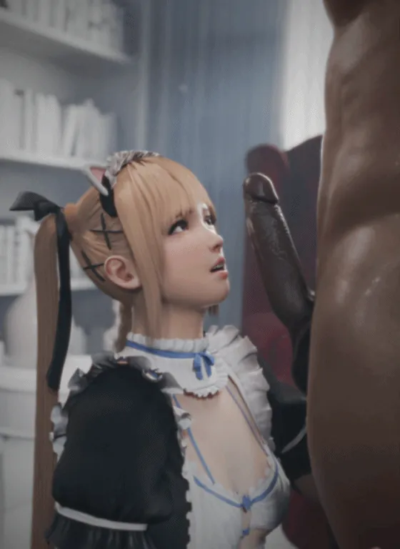 [3D/无修/CV] lewdgazer 5月新作：玛莉萝丝 性感女神女仆装口交侍奉颜射吞精 [654M/FM/WY]