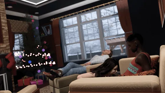 [3D/小马大车/NTR] Sumthingextra69：2024 NW Christmas Special 丰腴美人妻在黑人小鬼的巨根下完全堕落 [1.8
