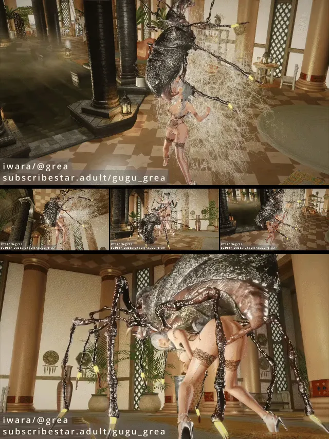 [3D同人动画】Grea-原神-甘雨x蜘蛛【235mb-6.50分钟】飞猫+百度
