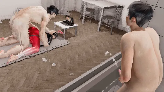 [3D/夫目前犯/NTR] YeYeBirdie 10月新作：I made my Girlfriend love NTR 3+4 性感女友直播被猥琐男人爆肏中出