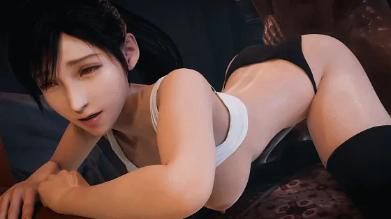 [3D/无修/CV] QOC 8月新作：朱诺+蒂法 性感女神蜜臀水蛇腰狗爬式后入中出 [418M/FM/WY]