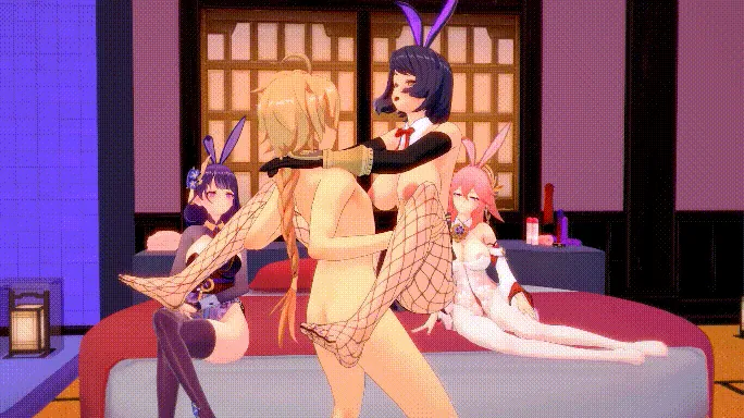 【MMD/Koibito/纯啪】原神巨乳肥臀~蒙德温泉节(1+2) 稻妻兔女郎等【1.26g/1080p/飞猫百度】